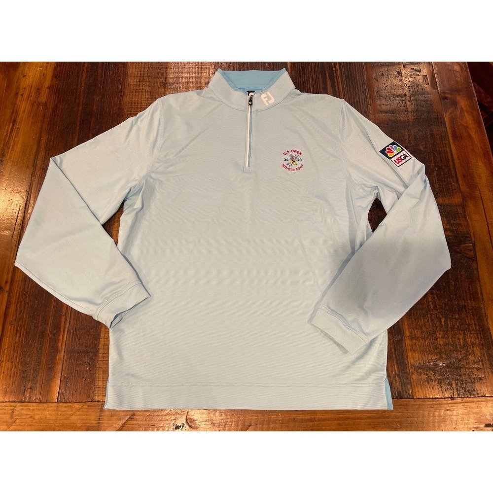 Footjoy US Open 2020 1/4 Zip Mid Layer Golf Pullover Blue Medium M
